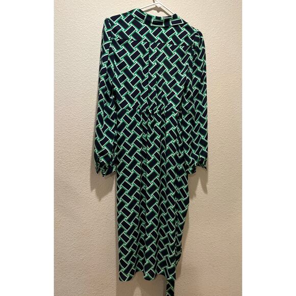 Diane von Furstenberg NWT Carla Vintage Weave Vetiver Wrap Dress Size 6 - Picture 4 of 9